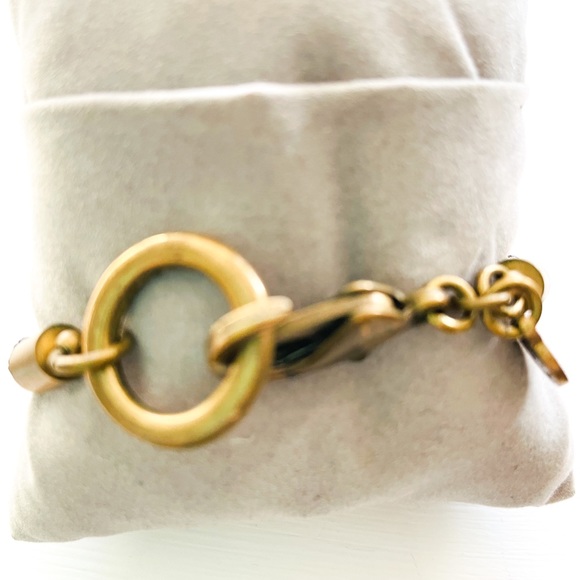 Sugar Blossom designed silk and brass bracelet - Picture 3 of 5